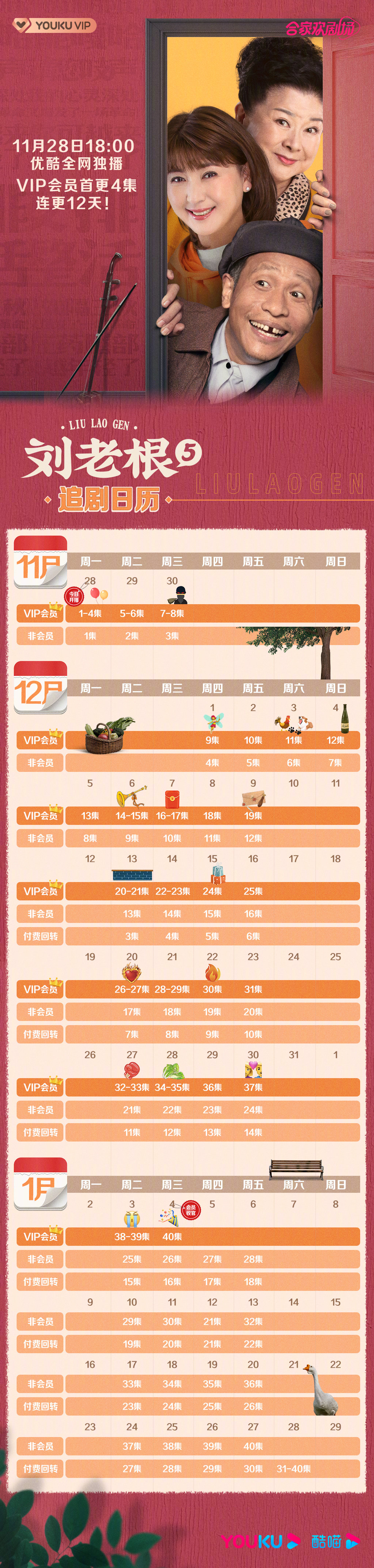 《刘老根5》追剧日历公布，会员首更4集