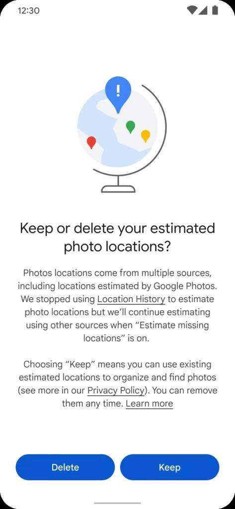 Google Photos可根据Location History图片位置信息进行删除