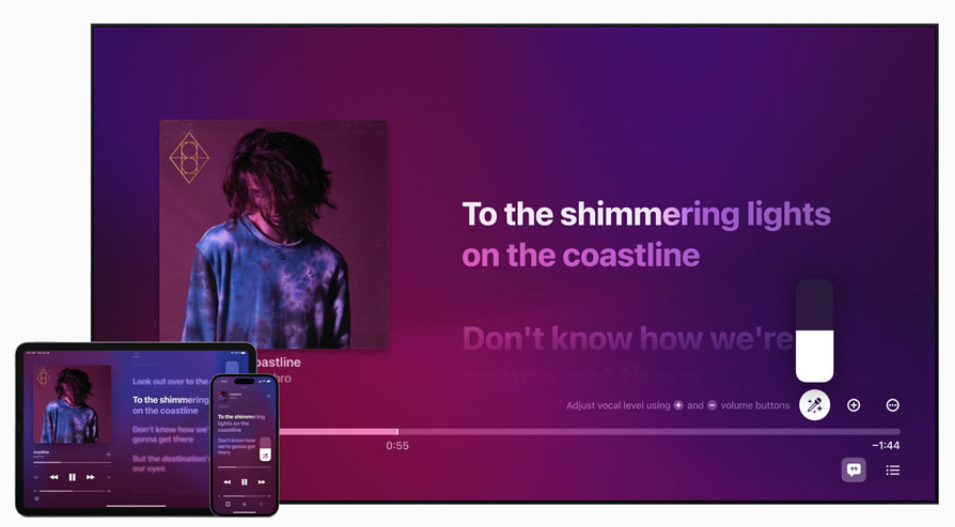 Apple Music推出歌词跟唱功能Apple Music Sing