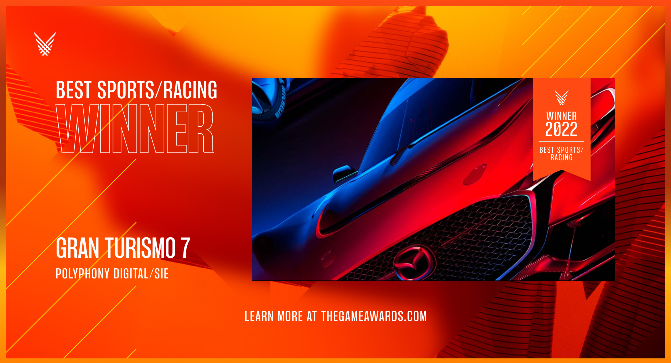 TGA 2022游戏大奖颁奖典礼《GT赛车7》荣获最佳体育/竞速游戏奖