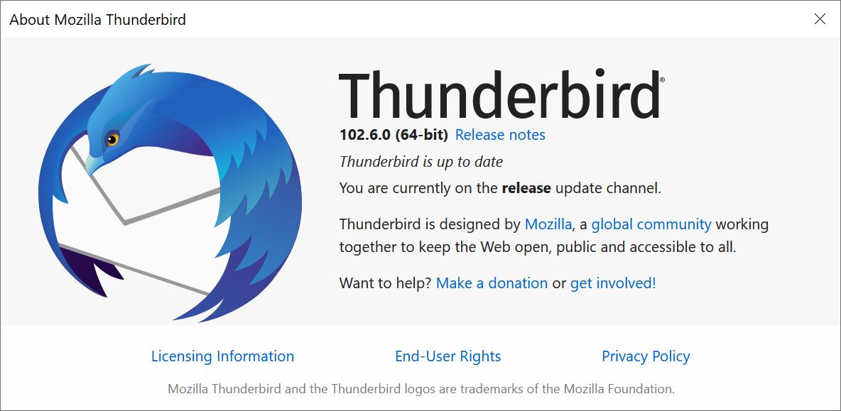 Mozilla电子邮件客户端 Thunderbird 102发布更新，修复多个BUG