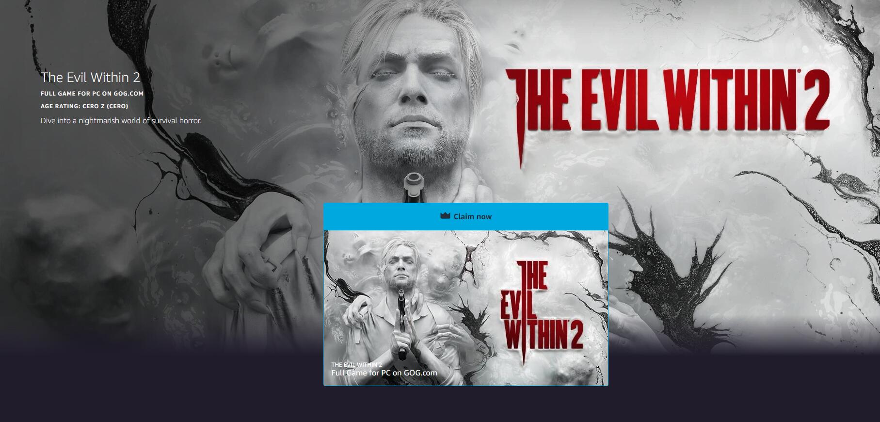 Amazon Prime Gaming赠送经典恐怖游戏《恶灵附身2》，Prime 订阅者可免费领取