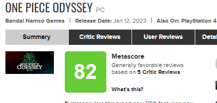 《海贼王：时光旅诗》获IGN7分评价，MC均分76