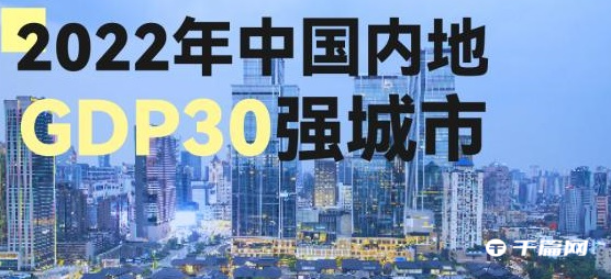 2022全国城市GDP30强排名公布