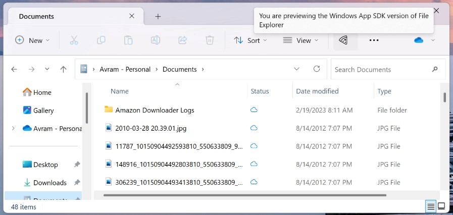 Windows 11 Dev 25300 中可以通过启用文件资源管理器图库来使用其隐藏功能