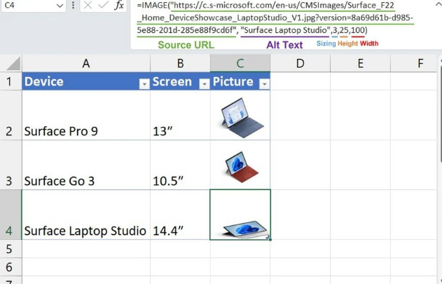 微软发布Excel单元格插入图片功能Image Function