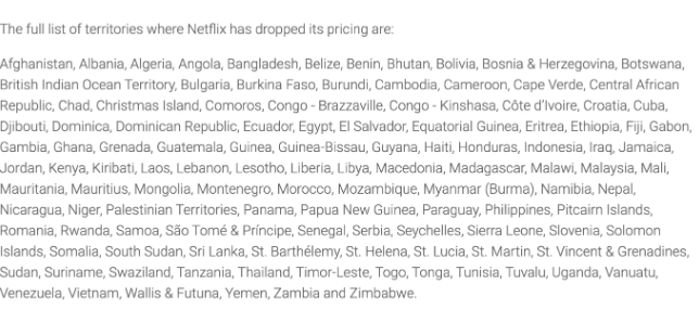 《Netflix》将在中东部分地区降低订阅价格