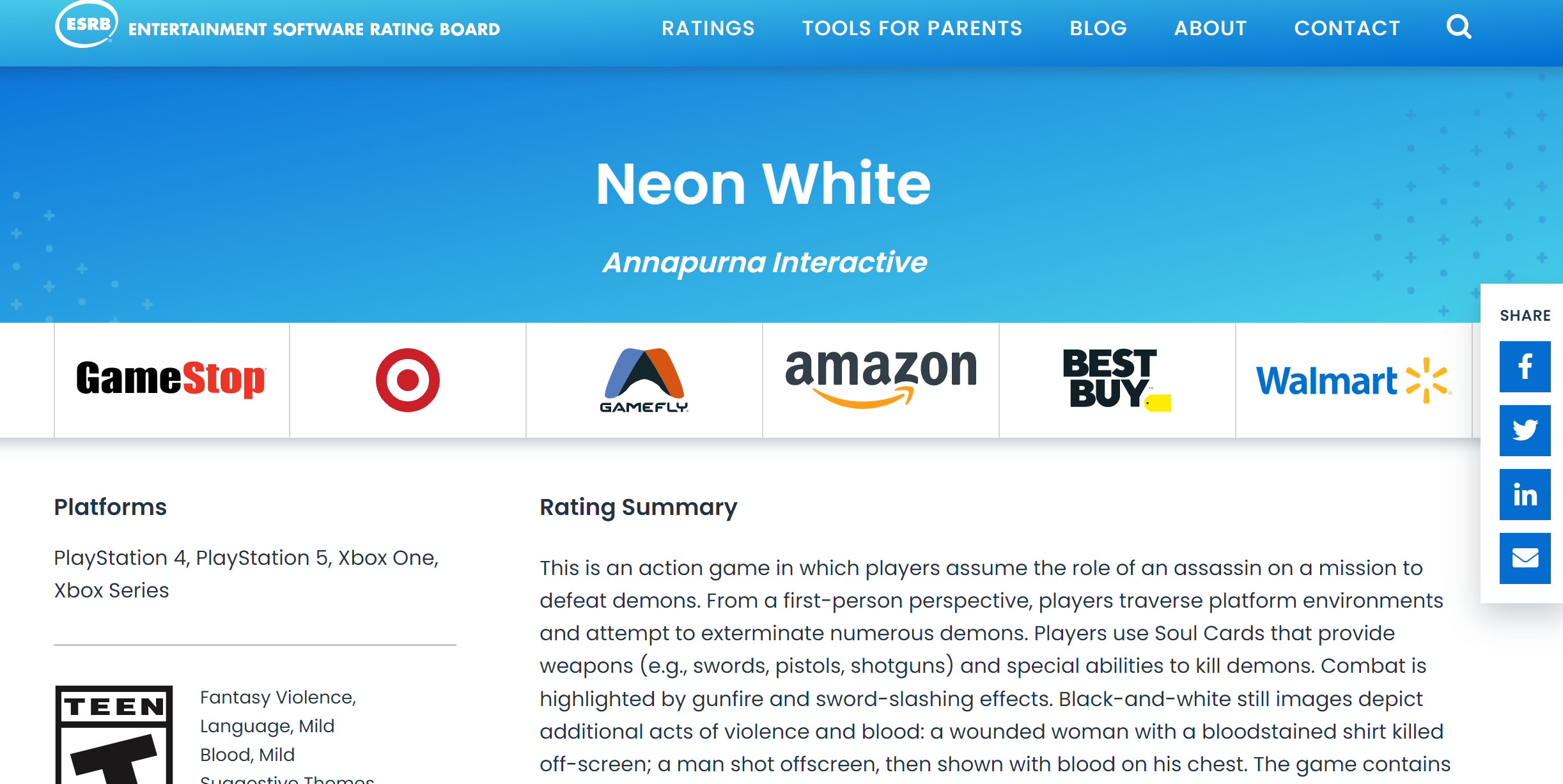 第一人称射击《Neon White》Xbox版现已通过评级