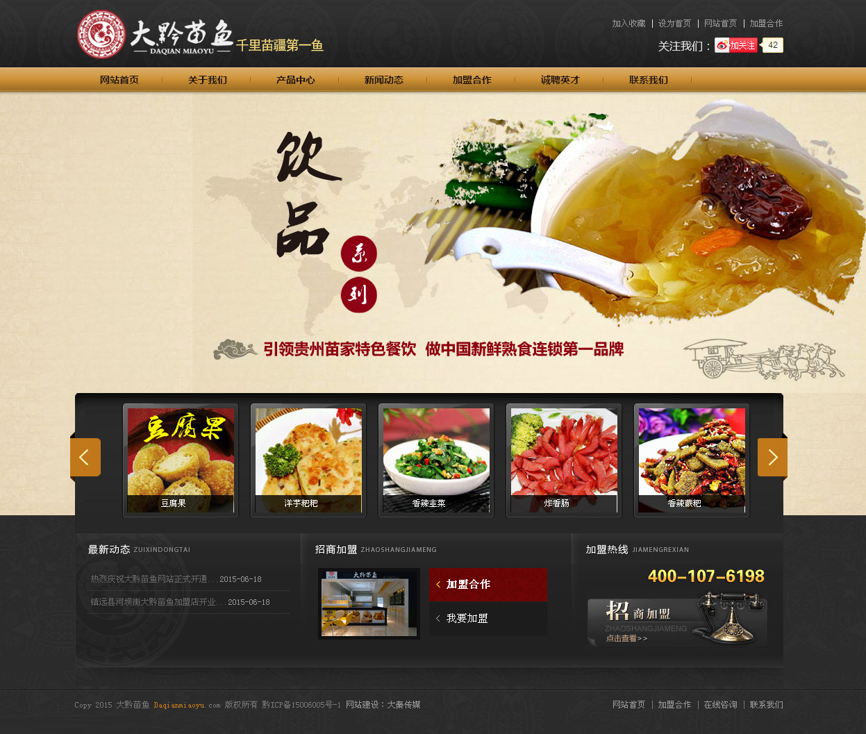 贵州大黔苗鱼品牌官网网站设计制作